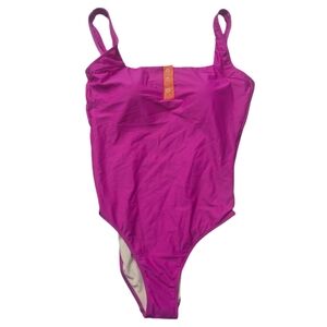 summersalt Magenta One-Piece Swimsuit with Orange Accent